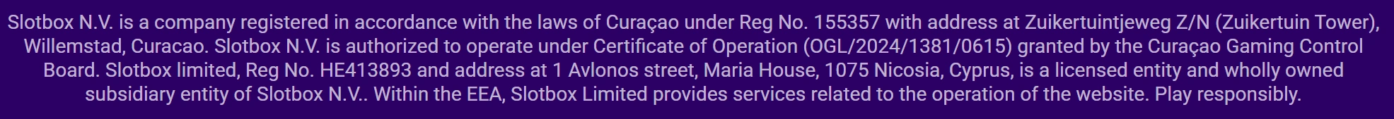 Slotbox Casino Security and Licences